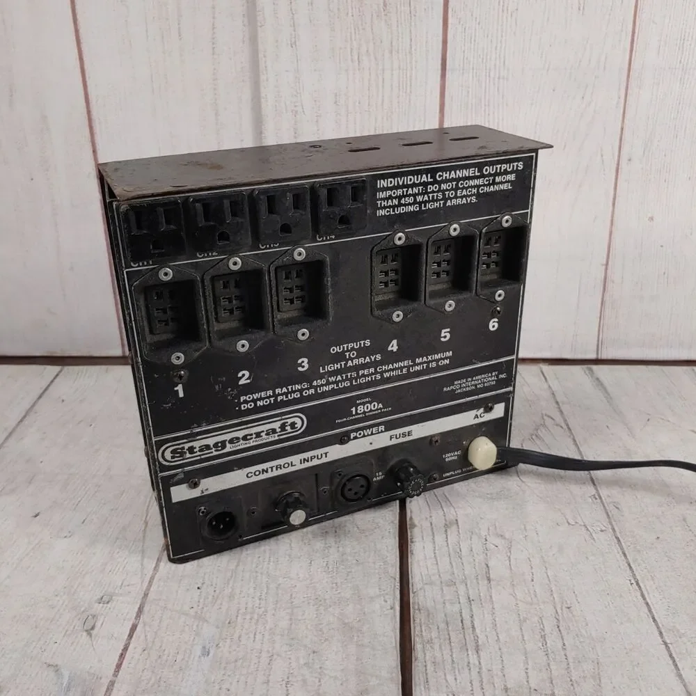 RAPCO Stagecraft 1800A 6-Channel Dimmer Pack Lighting Control TESTED WORKING